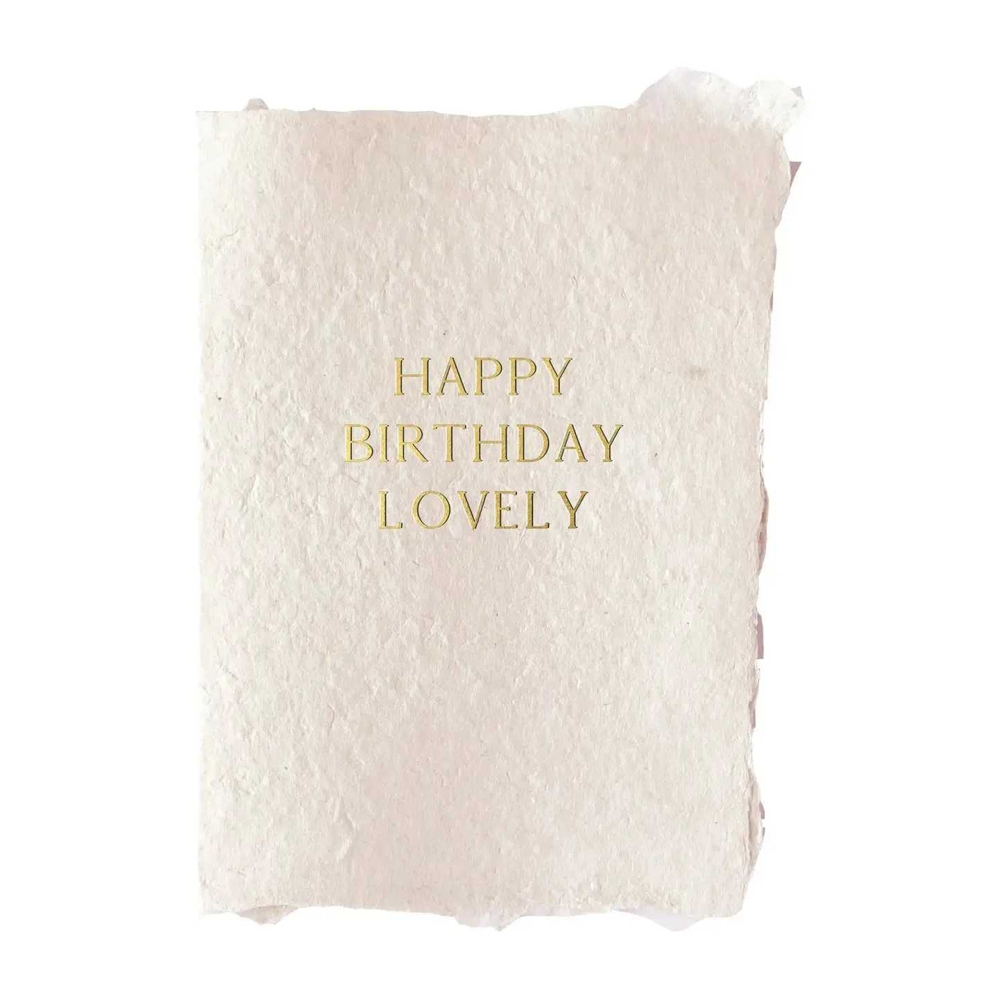 "Lovely" Gold Foil Card