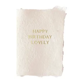 "Lovely" Gold Foil Card