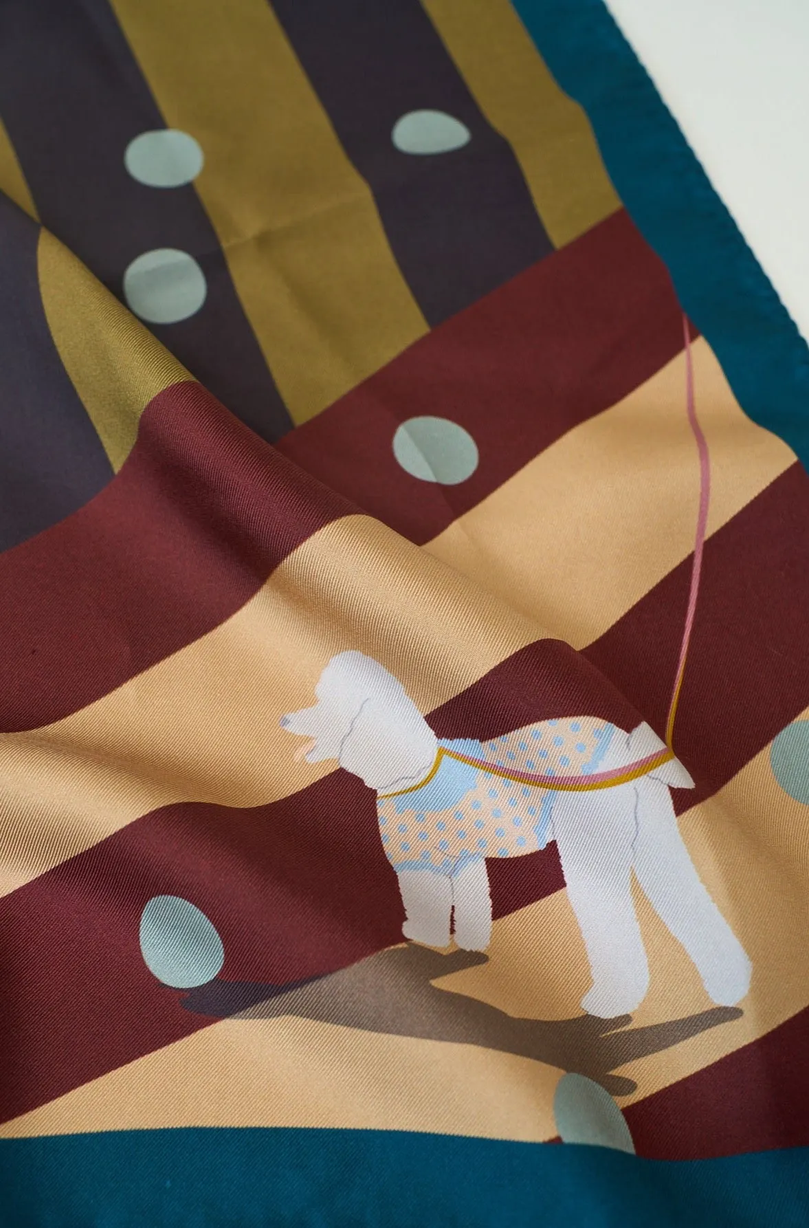 "Pandita the Dog" Silk Bandana - Coffee