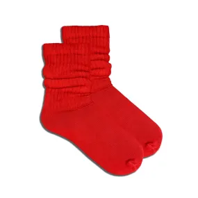 Red Slouch Socks