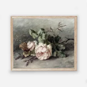 Roses Vintage Still Life Wall Art