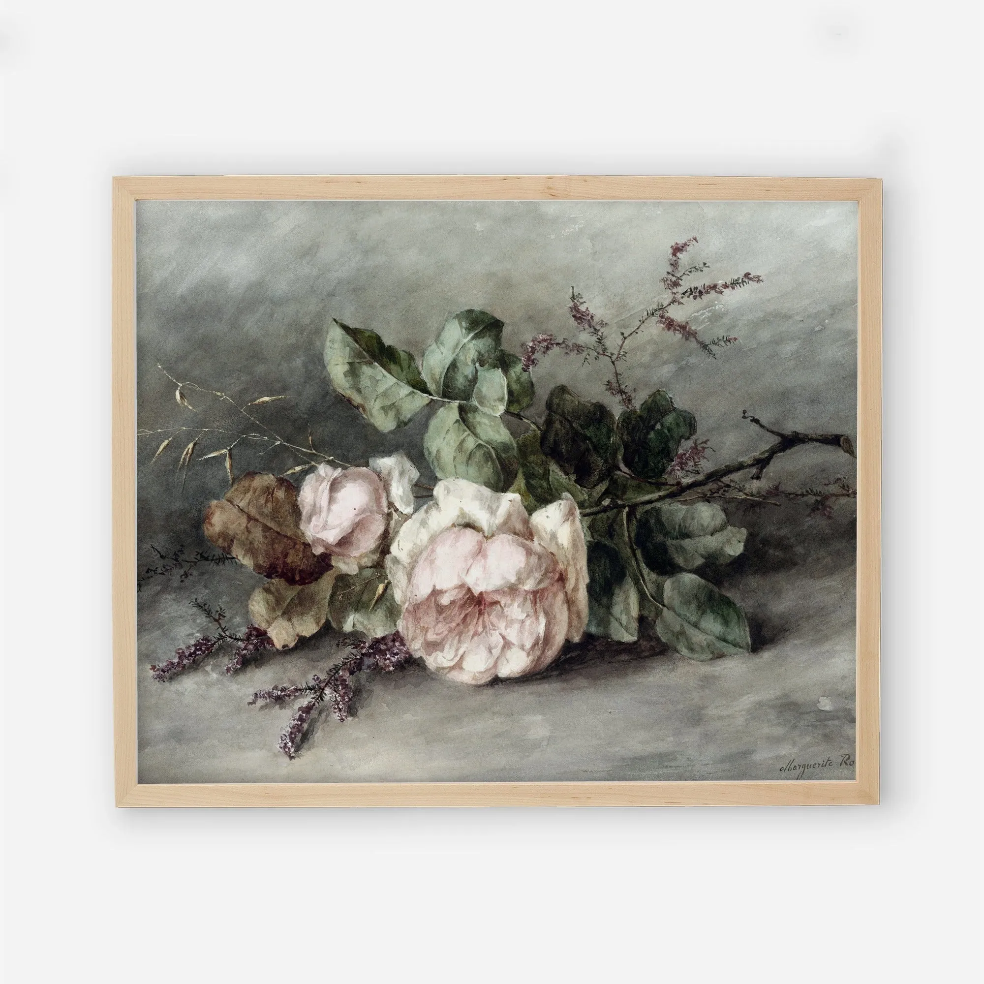 Roses Vintage Still Life Wall Art