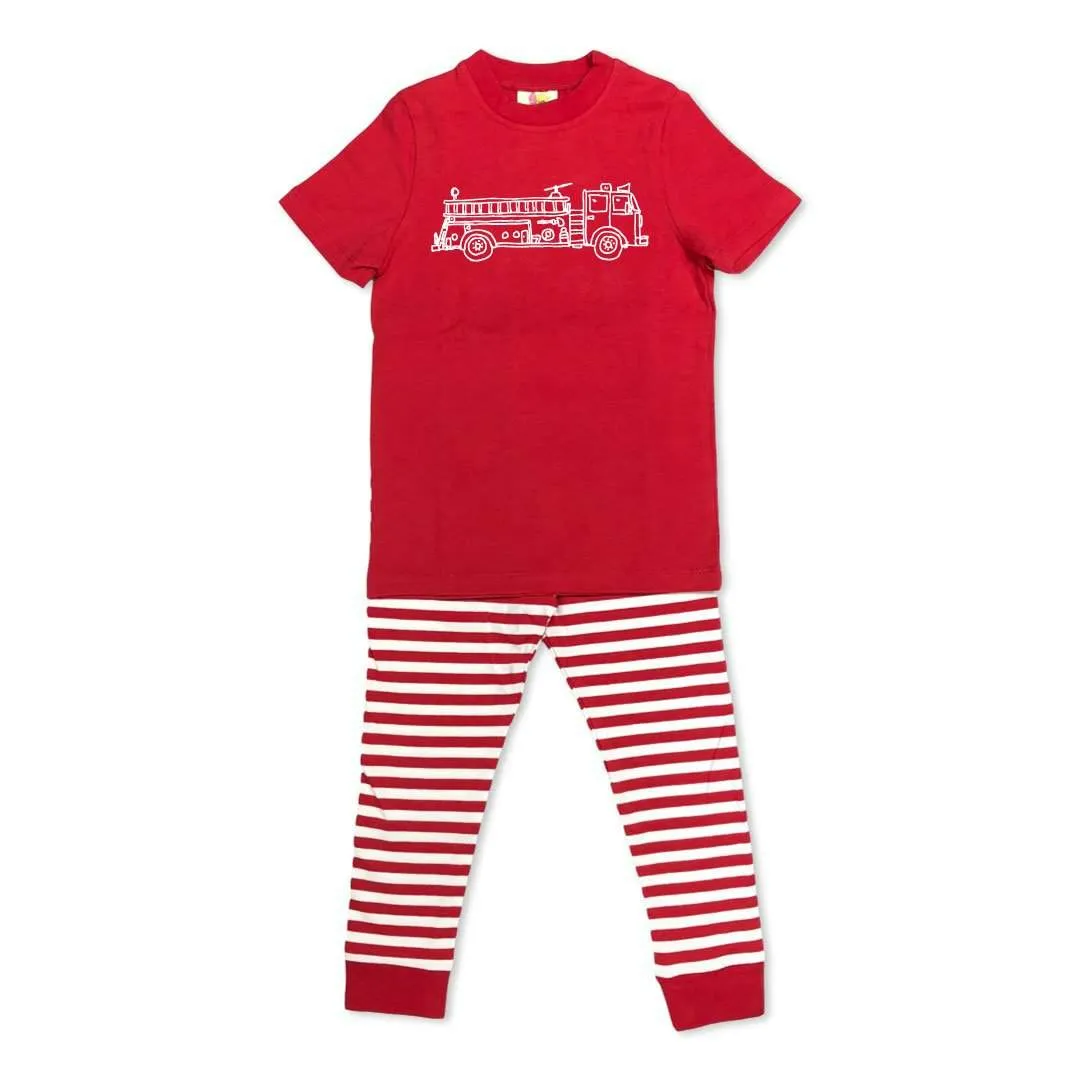 Short Sleeve Fire Truck Sleepwear