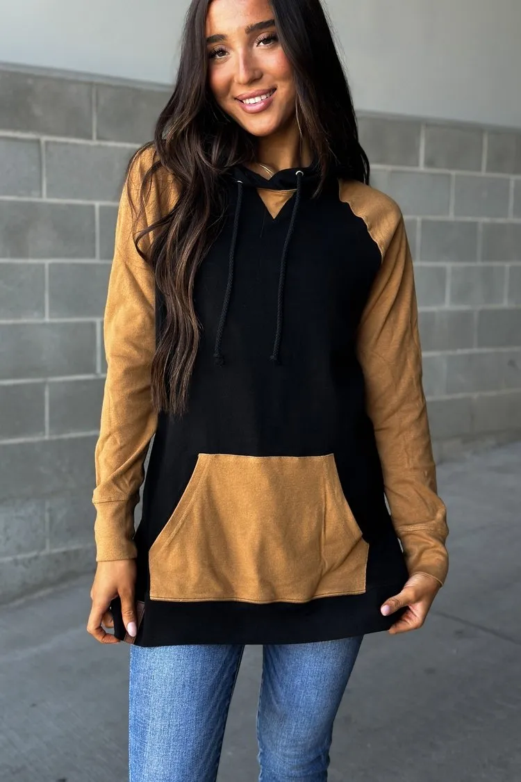 Side Slit Hoodie - Coffee & Confidence