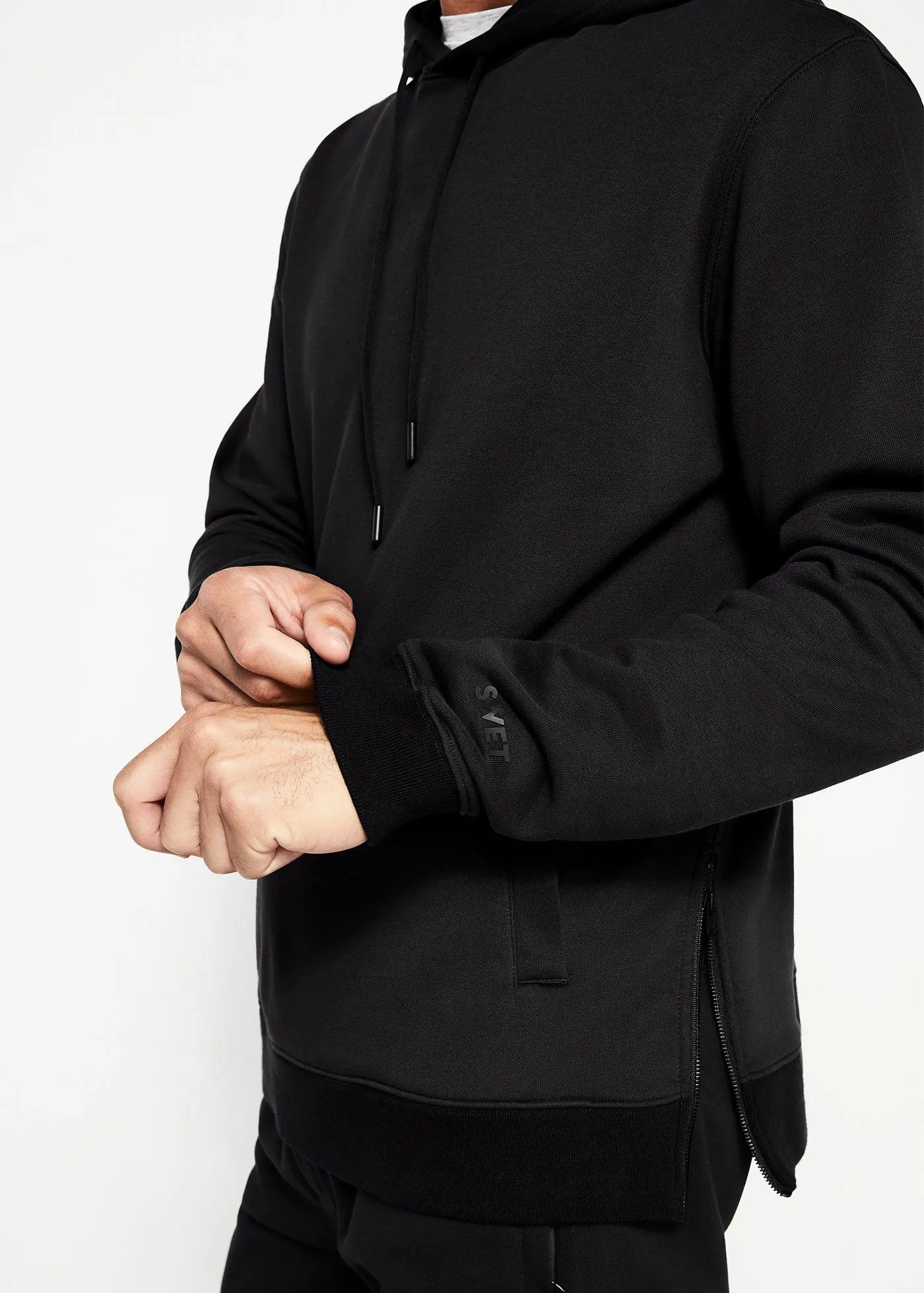 Side Zip Hoodie | Black