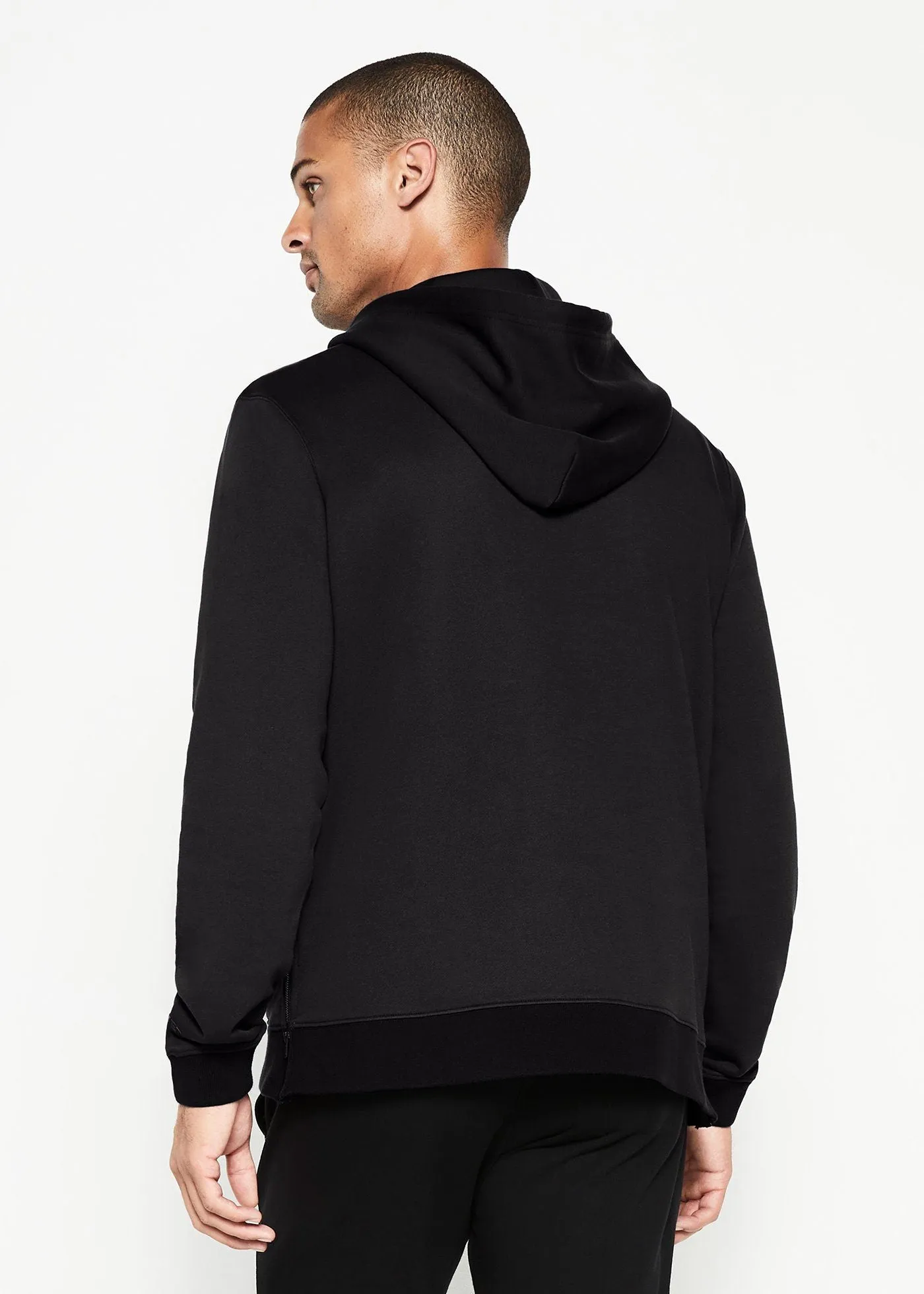 Side Zip Hoodie | Black