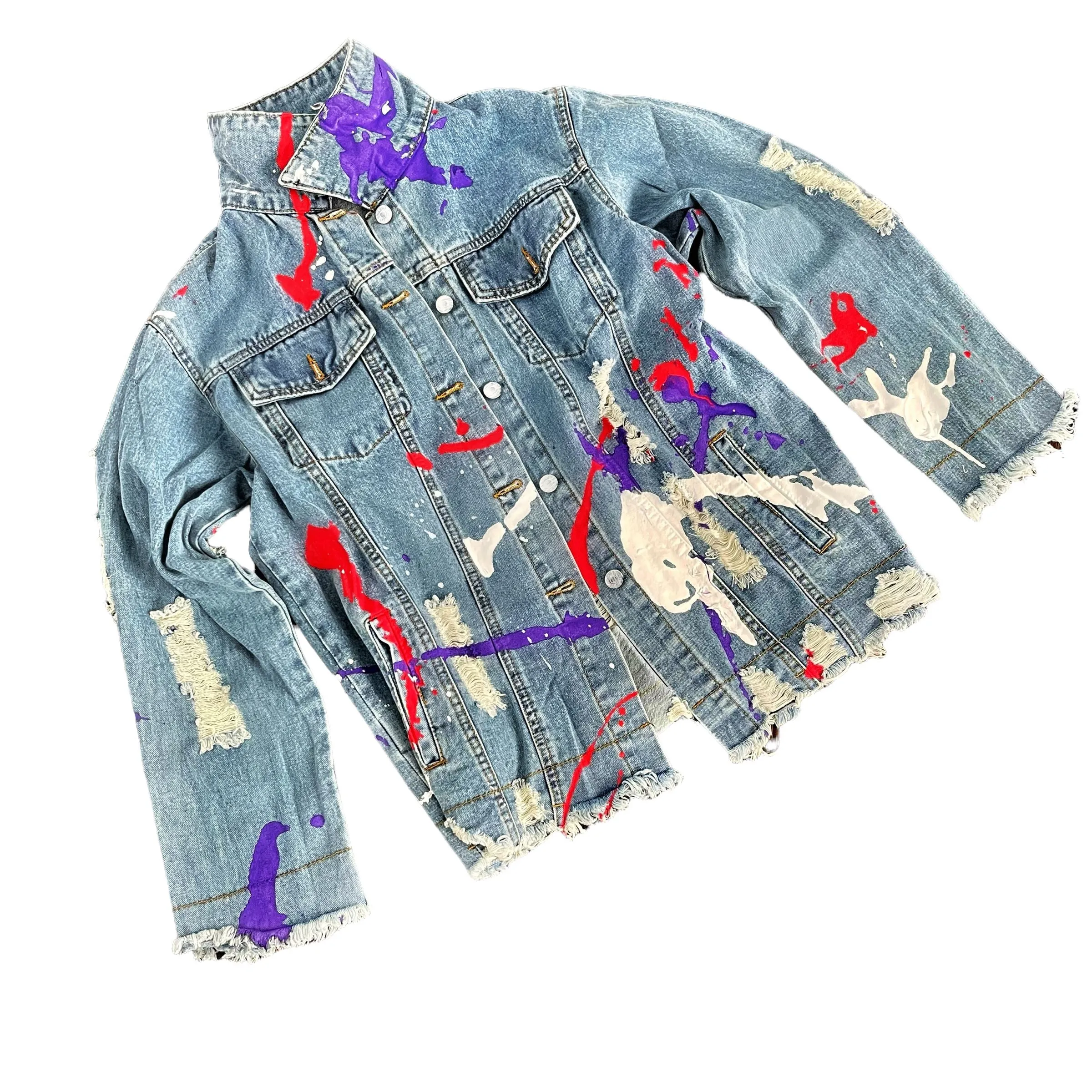 'Splatter World' Denim Jacket