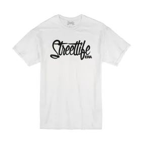 Street Life Era Cursive Street Life White T-Shirt