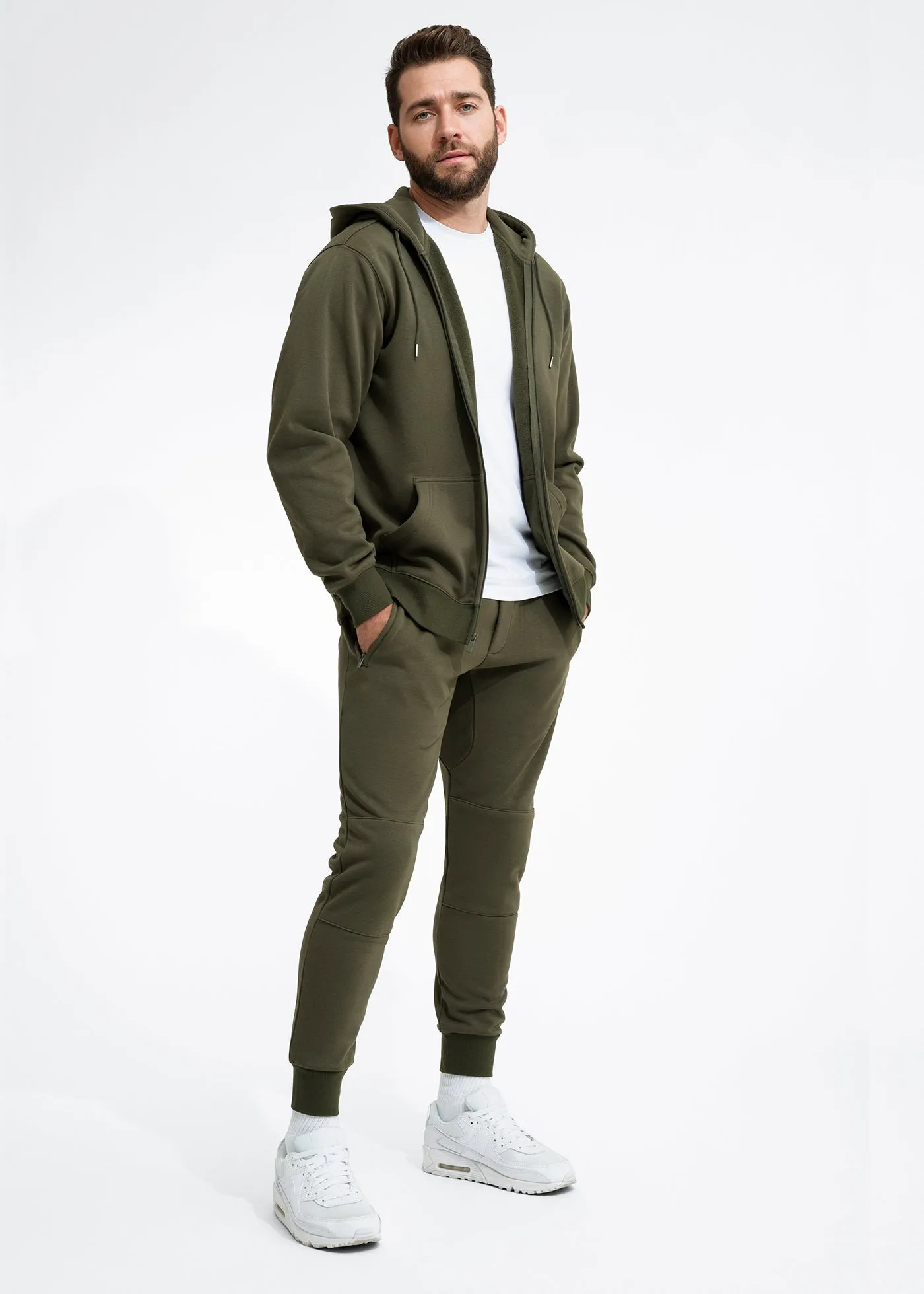 Stretch Fleece Jogger | Army Green