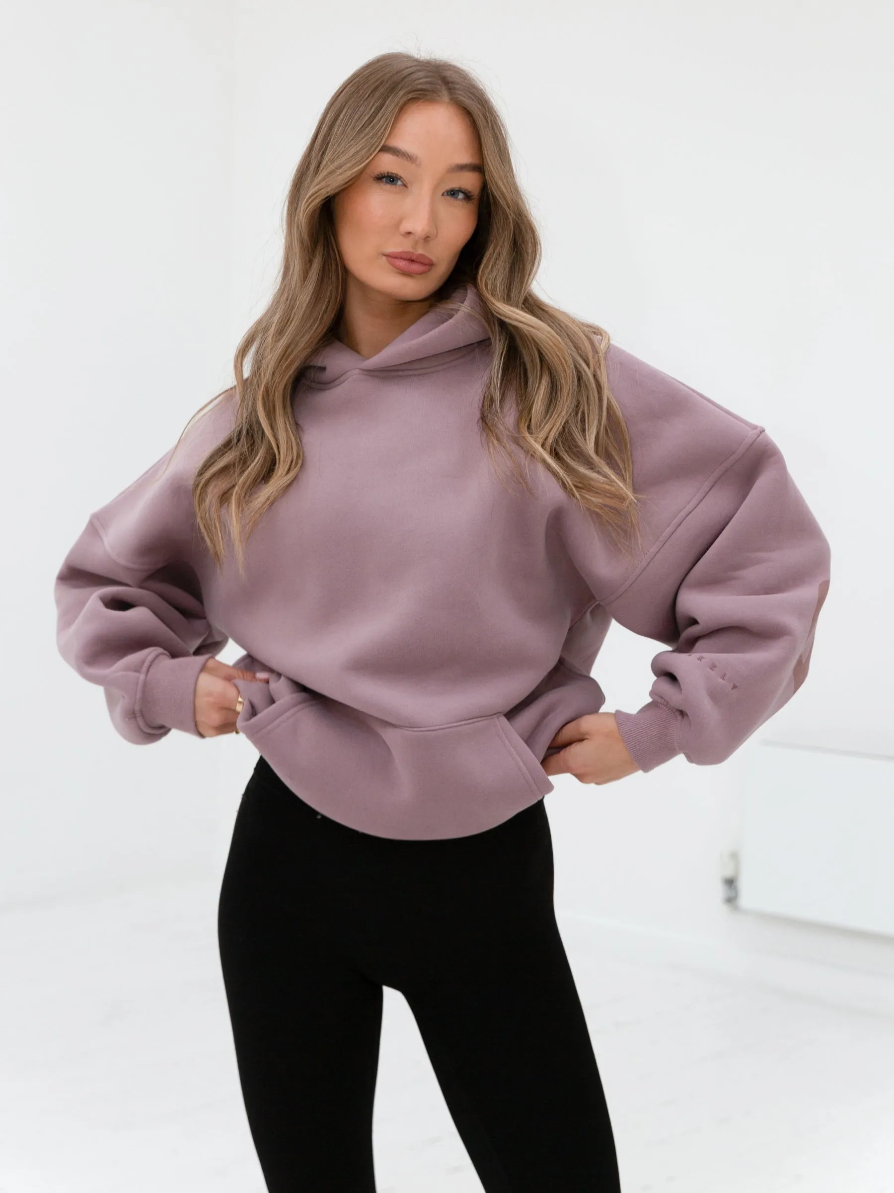 Tonal Isabel Oversized Hoodie - Dusty Pink