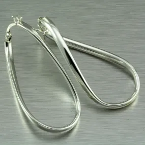 Twisted Hoop Sterling Silver Earrings.