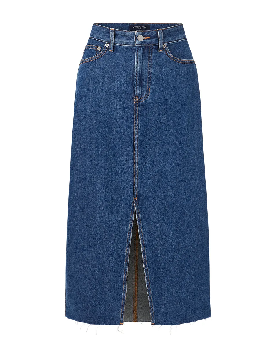 Victoria denim midi skirt