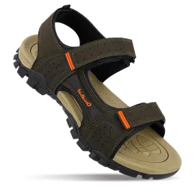 Walkaroo Men Strappy Floater Sandals  - XC4670 Olive Green