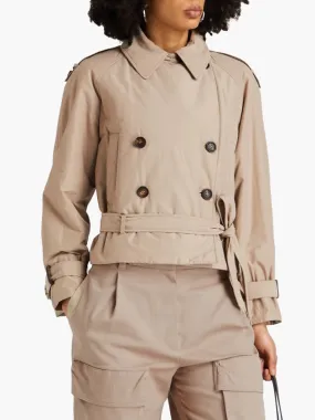 Women’s Belted Padded Double-Breasted Trench Jacket