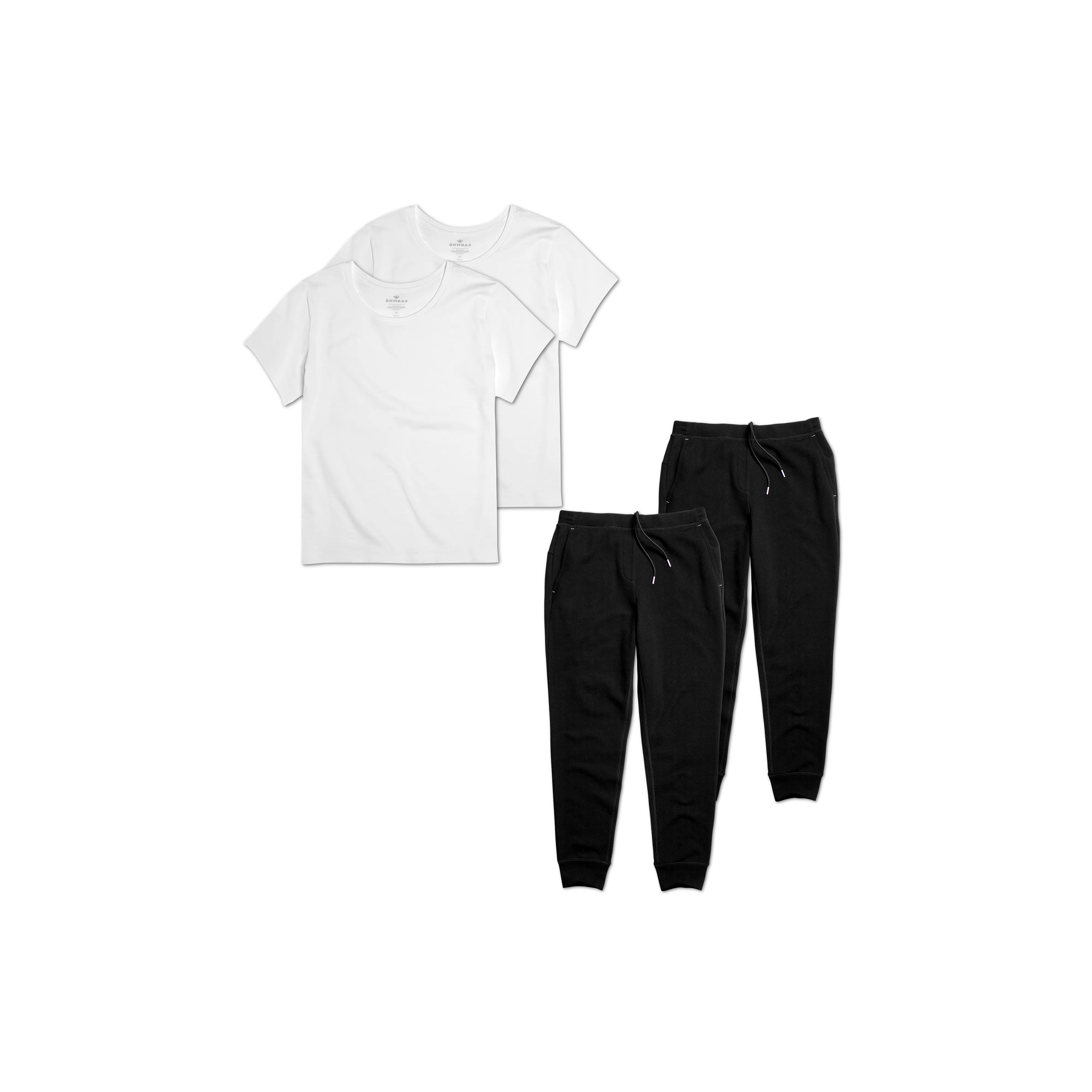 Women's Crew Neck T-Shirt & Sweatpants 4-Pack